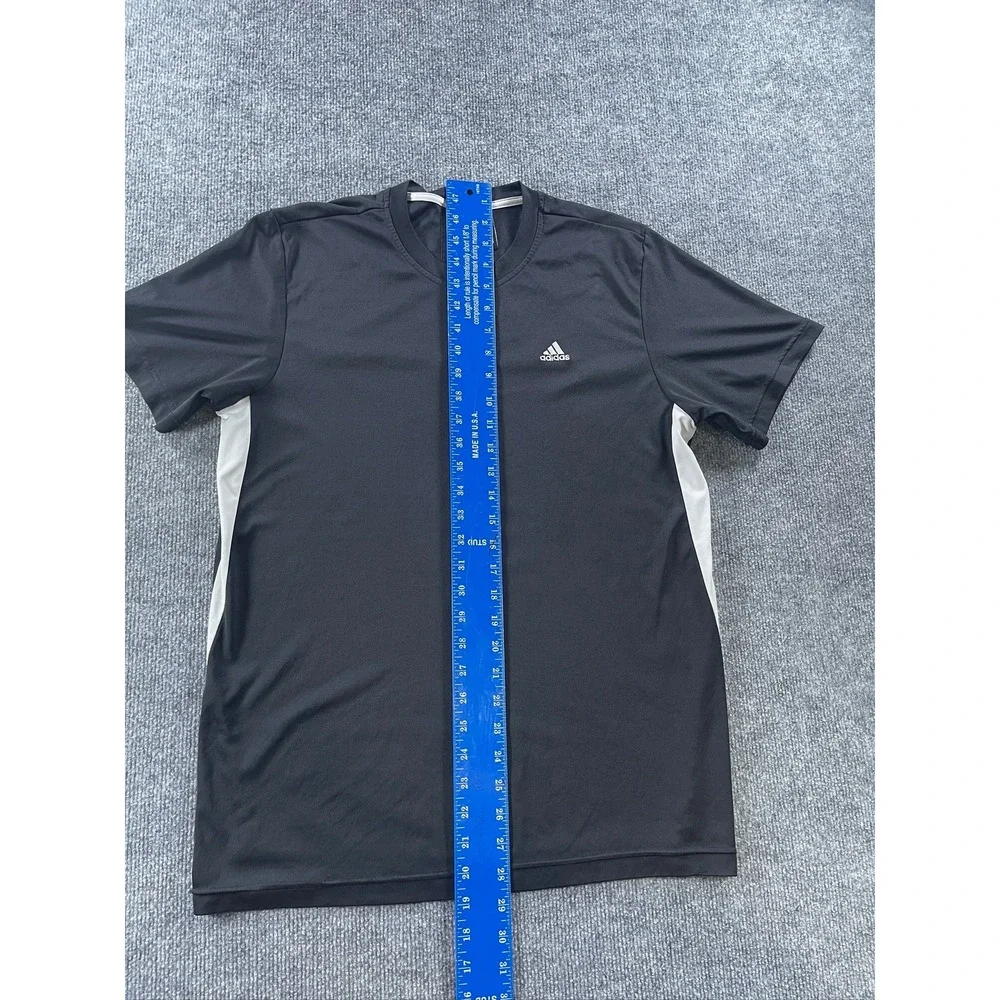 Adidas Mens Climalite Short Sleeve Athletic T-Shirt Black White Size M 0588